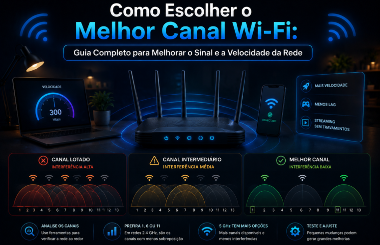 Como Escolher o Melhor Canal Wi-Fi: Guia Completo para Melhorar o Sinal e a Velocidade da Rede