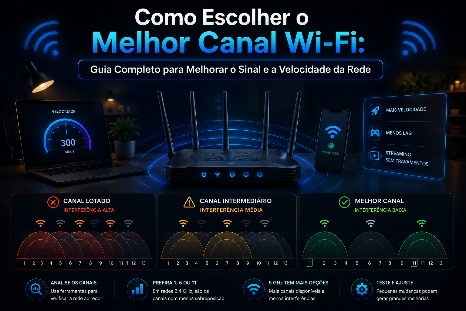 Como Escolher o Melhor Canal Wi-Fi: Guia Completo para Melhorar o Sinal e a Velocidade da Rede