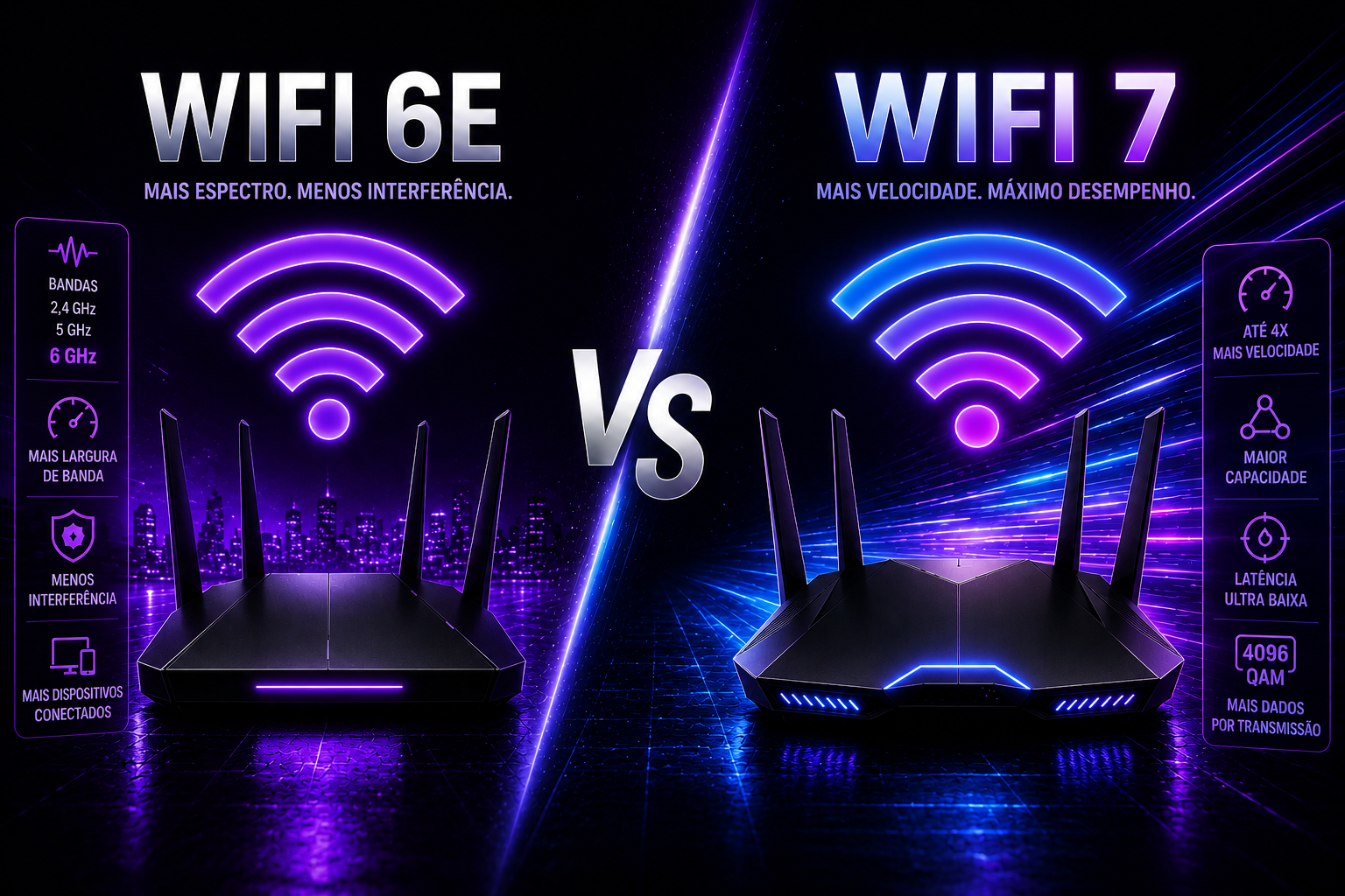Wi-Fi 6E vs Wi-Fi 7: Qual é a Diferença e Qual Vale Mais a Pena?